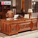 善匠良品 善匠良品 红木家具非洲花梨（学名：刺猬紫檀）电脑桌 老板桌 实木办公桌书桌椅组合 2.2M豪华办公单桌+78山水大宝座