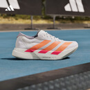adidas ADIZERO ADIOS PRO 4超轻马拉松专业竞速碳柱跑鞋阿迪达斯   白色/亮橙黄/亮红色   42