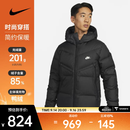耐克（NIKE）男子印花拉链口袋短款冬季连帽保暖防风夹克运动羽绒服 DV1132-010 XL