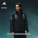 adidas梅赛德斯AMG马石油F1车队保暖连帽高领棉服男秋冬阿迪达斯   黑色   L