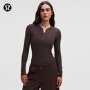 lululemon丨Hold Tight 女士紧身剪裁长袖亨利衫 LW3HN3S 红杉棕 S /6