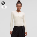 lululemon丨Hold Tight 女士紧身剪裁长袖亨利衫 LW3HN3S 浅象牙白 S /6
