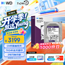西部数据（WD）8TB 监控级机械硬盘 WD Purple 西数紫盘 SATA 256MB CMR垂直 安防存储 3.5英寸 WD85PURZ