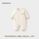 babylove【清仓】新生儿连体衣秋冬季衣服恒温薄夹棉保暖哈衣棉服 汐蓝粉 66cm