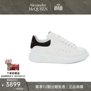 亚历山大麦昆（Alexander McQueen）礼物 女款系带小白鞋阔型休闲运动鞋 黑色/白色 37.5