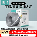 山泽超五类网线千兆【0.50±0.008mm纯铜芯】CAT5e非屏蔽箱线 工程家装网络监控POE布线305米 SZ-5305A