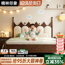 楠林印象法式复古儿童床1米5男孩女孩床美式奶油中古风软包皇冠床单人床 儿童皇冠床【健康环保水性漆】 1500mm*2000mm【豪华版-满铺床板】