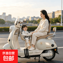 电动车儿童座椅前置宝宝坐椅电瓶车踏板车电动摩托车安全小凳子 咖色+可旋转+可升降+坐垫