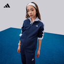 adidas男女儿童三条纹运动休闲套装青少年外套长裤秋季阿迪达斯