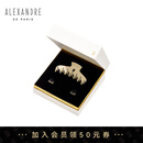 亚历山大（ALEXANDRE DE PARIS）使者大号抓夹迷你套盒发饰女头饰送女友礼物 Y米色