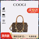 COOGI包包女包2026年新款轻奢品牌女士手提斜挎包情人节礼物送老婆女友 咖啡色