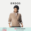 ERDOS【自在系列】26秋冬拉绒高领绒雾感外套女开衫羊绒衫 大地驼 M 165/84A
