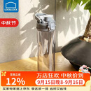 乐扣乐扣（LOCK&LOCK）人鱼线塑料运动水杯夏天便携水壶带刻度提手男女水杯子700ML灰色