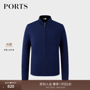 PORTS宝姿男装休闲保暖拉链针织衫毛衣ML9K061LZW012 NAVY BLUE S