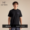 ARC'TERYX始祖鸟 KRAGG SL COTTON JUG SS 男子 棉质短袖T恤 Black / Violectric/黑色/紫罗兰色 M