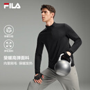 FILA斐乐【王安宇同款】长T丨加绒上衣26秋冬男子运动半拉链长袖