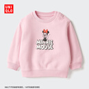 优衣库婴幼儿Mickey＆Friends卫衣/长袖宝宝运动衫488005 10 水粉色 100