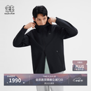 KOLON SPORT/可隆风脊石墨烯软壳夹克 男子户外透湿防泼水防风外套 LHJK6WNT01-BK 黑色 L 175/96A