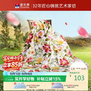 富安娜家纺毯子 法兰绒毯毛毯午睡毯空调毯四季毯子 左岸花开1.8*2m
