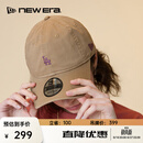 NEW ERA纽亦华MLB棒球帽小logo男女情侣弯檐鸭舌帽软顶NE920 12728543-卡其色 洛杉矶道奇队 OSFM