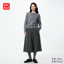 优衣库绒面针织裙裤女装/休闲裤裤子487618 08 深灰色 M