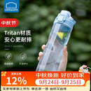 乐扣乐扣（LOCK&LOCK）人鱼线塑料运动水杯夏天便携水壶带刻度提手男女水杯子700ML蓝色
