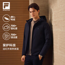 FILA 斐乐轻薄羽绒服|防泼水外套2026冬季新款商务通勤男装保暖上衣 正黑色-BK L 175/96A/L