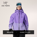 ARC'TERYX始祖鸟 INCENDIA JACKET GORE-TEX 防水 女子 滑雪滑雪夹克 ASTER / BLACK/山菀紫/黑色 M
