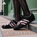 adidas「冰淇淋T头鞋」VS JOG 2.0薄底运动鞋男女阿迪达斯轻运动 黑色/浅粉 (推荐女生选小半码)   37