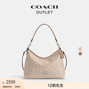 蔻驰（COACH）奥莱女士女包经典标志LAUREL 31号流浪包单肩斜挎包腋下礼物 （升级款）SV/沙黄色/灰褐色