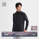 KOLON SPORT【预售】/可隆户外吸湿速干T恤 男士S-FUNCTIONAL半拉链长袖上衣 LHZT6AN023-BK 黑色 L 175/96A