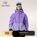 ARC'TERYX始祖鸟 INCENDIA JACKET GORE-TEX 防水 女子 滑雪滑雪夹克 ASTER / BLACK/山菀紫/黑色 S