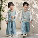 旗铂男童汉服套装秋季2026新款儿童幼儿园国风表演服次日达 墨珩 120
