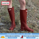 HUNTER【修饰腿型】户外露营女鞋Refined防水防滑高筒靴长筒靴网红女靴 军红色/MLR 38