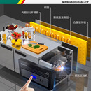 猛世（mengshi）冷藏商用冷柜厨房冰箱奶茶店设备全套保鲜工作台不锈钢操作台冰柜(带背板)MS-LC1870