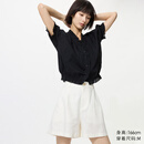 优衣库麻棉短裤女装/裤子482170 01 乳白色 L