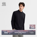 KOLON SPORT/可隆SECO长袖POLO 男子户外UPF40+吸湿速干消臭抗菌T恤 LHPT6AT835-BK 黑色 XL 180/100A