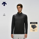 迪桑特（DESCENTE）TRAINING系列柔软亲肤吸湿速干半拉链立领男士长袖T恤新品 BK-黑色 L (175/96A)