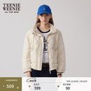 Teenie Weenie小熊棉服女秋冬简约风休闲通勤立领棉服外套上衣女 象牙白 M (165)