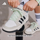 adidas ENTRAP美式校园风运动少年感复古篮球风板鞋男女阿迪达斯 白色/矾土棕/黑色   41