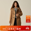 ELAND【经典长期主义】羊毛衣恋毛呢外套女休闲大衣新款 EEJWF8TS01卡其色(35)Beige羊毛89% S /160