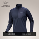 ARC'TERYX始祖鸟 RHO LT ZIP NECK 轻量 男子 内层长袖上装 BLACK SAPPHIRE/蓝黑色 L