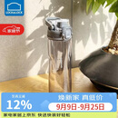 乐扣乐扣（LOCK&LOCK）人鱼线塑料运动水杯夏天便携水壶带刻度提手男女水杯子700ML灰色
