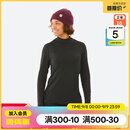 迪卡侬（DECATHLON）滑雪快干透气排汗加厚保暖滑雪打底OVW1 【女士升级款加绒加厚】黑色上装 XS
