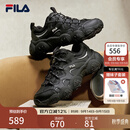 斐乐（FILA）猫爪7代|老爹鞋女鞋26秋冬新款厚底休闲复古出片运动鞋 黑/太空银-BS 37.5