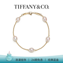 蒂芙尼 Tiffany Elsa Peretti® 18K黄金镶嵌珍珠手链[礼物] 18K黄金