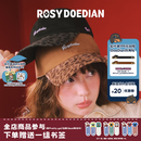 ROSYDOEDIANRDD最圆的脑壳鸭舌帽拼色豹纹遮阳棒球帽子百搭防晒透气潮流风女 黑色 均码