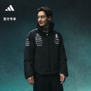 adidas梅赛德斯AMG马石油F1车队保暖连帽高领棉服男秋冬阿迪达斯   黑色   L