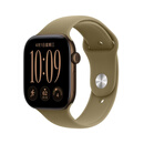 Apple/苹果/苹果 Watch Series 12 智能手表GPS款46毫米深古铜色铝金属表壳橄榄色运动型表带M/L MJFM4CH/B