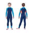 VVIR EER儿童泳衣加厚保暖女童男童连体防寒保温游泳衣潜水服进口高弹材质 蓝色长袖（高弹加厚保暖） 14#（145-155,cm，32-40kg）